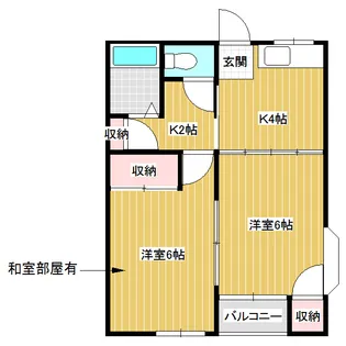 シャトルK【2階】の間取り
