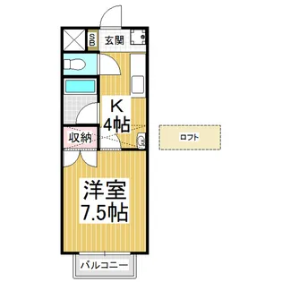 ハイツALBA A【1階】の間取り