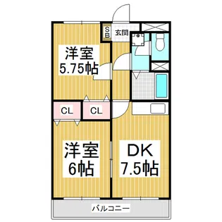 アーバンNK B棟【1階】の間取り