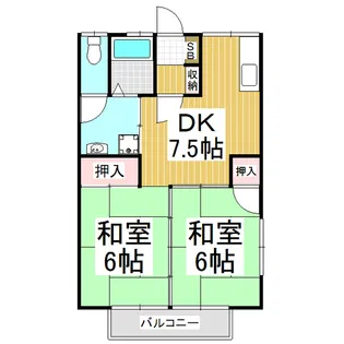 ハイツ中村【1階】の間取り