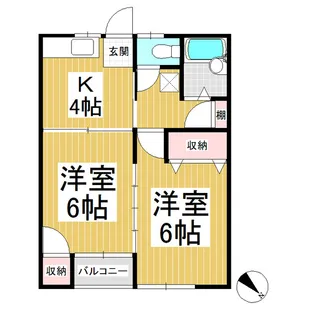 シャトルK【2階】の間取り