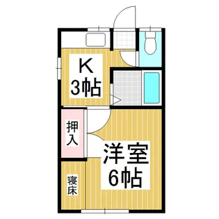 ハイツ八乙女A【2階】の間取り