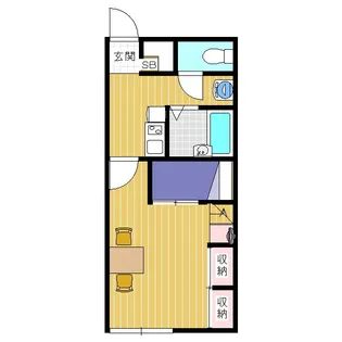 レオパレススカイハイ【1階】の間取り