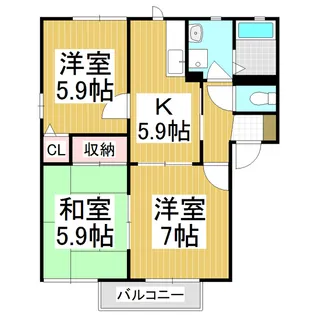 フォーレスエデンA【1階】の間取り