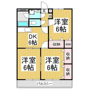レジデンスコスモ【3階】の間取り