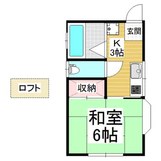 コーポアルプス【1階】の間取り