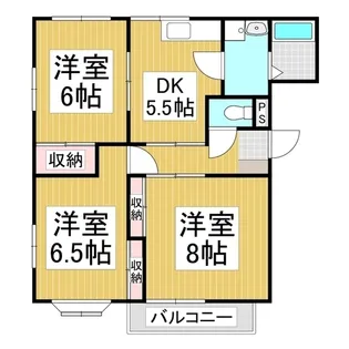 ピーズダイナ B棟【3階】の間取り