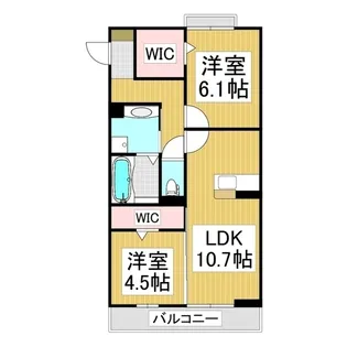 コンフォーティア狐島【1階】の間取り