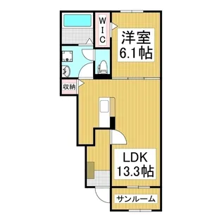 プリムヴェール【1階】の間取り