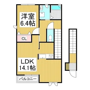 La Cour du Renard A棟【2階】の間取り