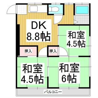 メゾンドゥこづち【2階】の間取り