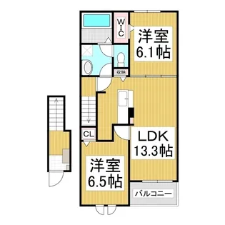 セレーノ箕輪【2階】の間取り