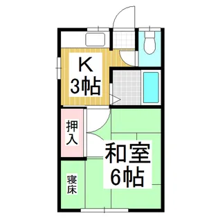 ハイツ八乙女A【2階】の間取り