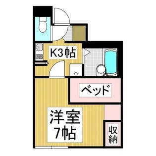 レオパレスグリーンテラスM【1階】の間取り