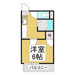 Surplus Oneなかみちハイツ【2階】の間取り