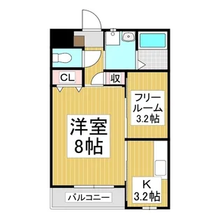 パルタージュE【1階】の間取り