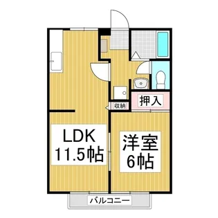 コーポグリーンビレッジ【2階】の間取り