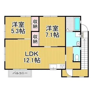 アイコーポⅡ【2階】の間取り