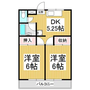 GRANDE SOTTO伊北【2階】の間取り