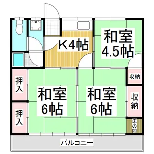 神子柴青山ハイツ【2階】の間取り