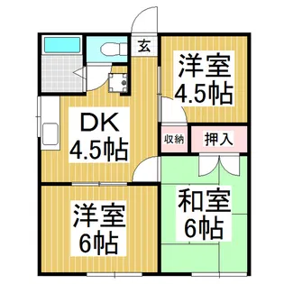 フォーブル南殿A・B【1階】の間取り