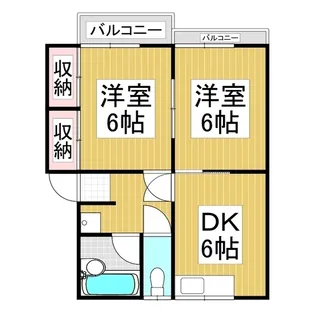 メディオ中の原【1階】の間取り