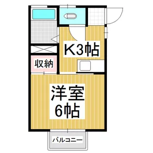 上荒井青山ハイツ【1階】の間取り
