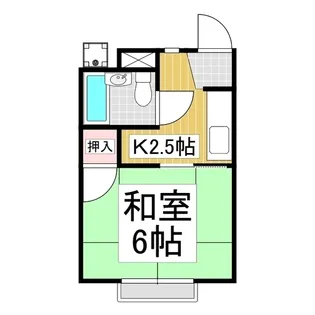 ホワイトパレス【1-D号室】の間取り