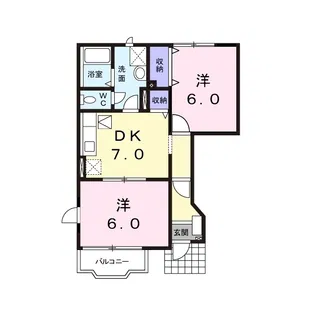 グランパルク【1階】の間取り