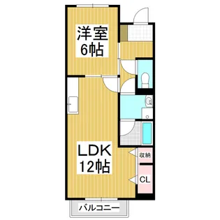 メゾンなかみちⅡ【2階】の間取り