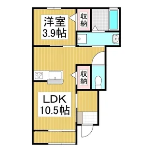 コンフォーティア伊那インターB棟【1階】の間取り