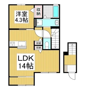 コンフォーティア伊那インターB棟【2階】の間取り