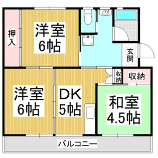 ビレッジハウス伊那福島2号棟【5階】の間取り