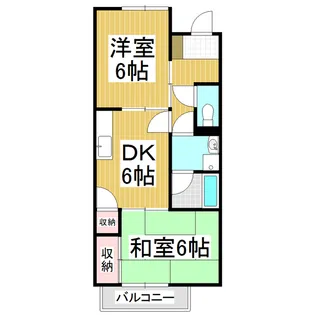 Surplus TwoアクアマリンKOSHIBA【2階】の間取り