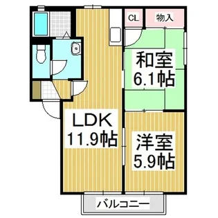 フォーレス サンロード B【2階】の間取り