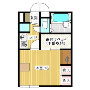 レオパレスタカギⅢ【1階】の間取り