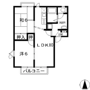 フレグランスアップルC【1階】の間取り