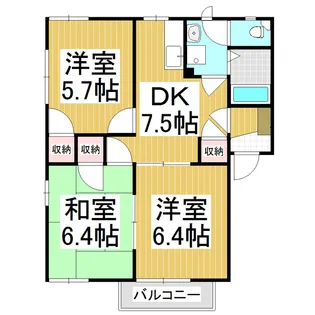 コーポ高橋 A【2階】の間取り
