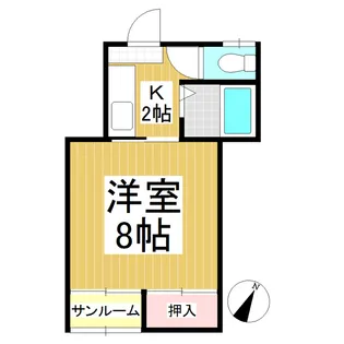陽光ハイツ【1階】の間取り