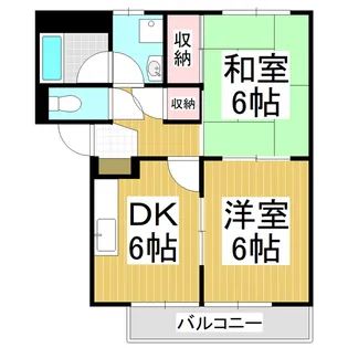 サンハイツB【2階】の間取り