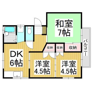 ハイツ唐沢3【2階】の間取り