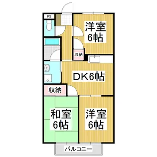 Surplus Threeキャッスルトマト【2階】の間取り