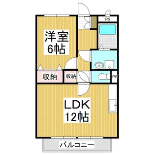 Surplus Two中島ハイツ【2階】の間取り