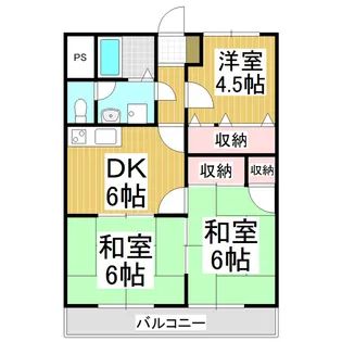 グリーンハイツ高羽【4階】の間取り
