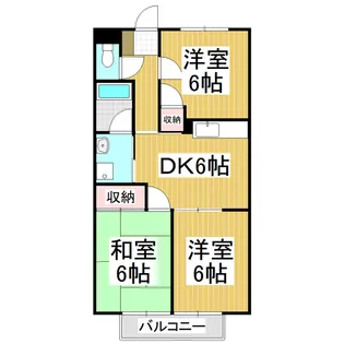 Surplus Threeハイツ緑ヶ丘【2階】の間取り