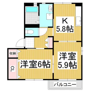ベルコリーヌ783 B【2階】の間取り
