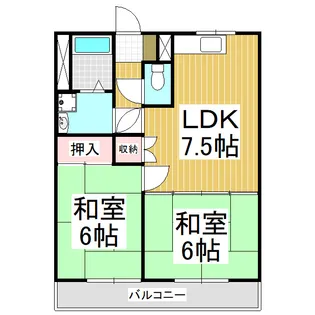 フラットT【2階】の間取り