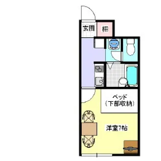 レオネクストおおせぎⅢ【108号室】の間取り