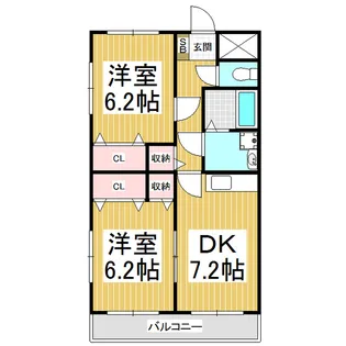 ファミール藍【2階】の間取り