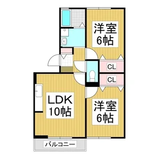 ロイヤルコート大瀬木【1階】の間取り